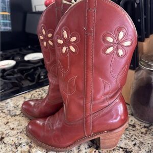 Vintage Dingo Daisy Flower Western Cowboy Boots size 6.5